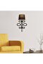 Black Metal Sconce with Tufts E27 Wall Lamp 28X15X62 cm Living Room Lighting - 2