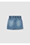 Girls' Regular Fit Blue Denim Skirt - 2