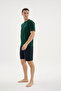 100% Cotton New Season Summer Men's Crew Neck Pajama Set - 8