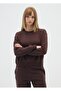 Brown Crew Neck Cotton Blend Sweatshirt - 2