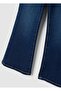 Girls' Flare Denim Blue Jeggings - 4