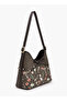 Monogram Print Shoulder Bag with Adjustable Strap - H 22.5 x W 26 cms - 2