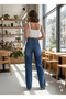 Women's Denim Palazzo Pants - 2