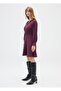 Purple Regular Fit Long Sleeve Dress - 2