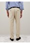 Beige Stretch Cotton Trousers With Carrot Fit - 4