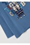 Children'S Blue Pure Cotton T-Shirt With Print - 4