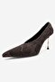 Polly Brown Patterned Buckle Women's Heeled Shoes - 4
