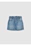 Girls' Regular Fit Blue Denim Skirt