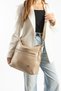 Women's Quality Leather Lined Detailed Pocket 1St Class Class Workmanship Casual Shoulder and Arm Bag 736 - 3