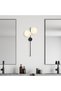 Black Metal Sconce Wall Lamp with Tufts E14 32X27X72 cm Bedroom and Living Room - 3