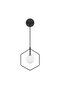 Geometric Stylish Glass Single Sconce with Black Finish E27 Compatible