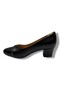 8629-26 Shiny Print Leather Thin Stripe Rhinestone Thick Heel Women's Shoes 36-42 - 3