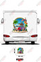 Camper Trailer Sticker Wrapping for Camper Trailer Standing on the Coast
