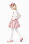 Girl's Strawberry Patterned Top Pleated Skirt Combination Ak14527 - 3