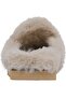 Women's Vegan Leather Blue Plush Slippers - Bunny Bloom Design - 8
