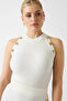 Bice Halter Neck Women's White Blouse 6Rgr105613Z-Mcdm - 4