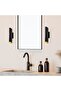 Black Metal Sconce with Tufts E14 Compatible 12X8X40 cm Living Room Wall Lighting - 2