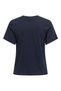 Only Women's Crew Neck Heart Logo Navy Blue T-Shirt - 15298612 - 4
