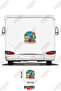 Camper Trailer Sticker Wrapping for Camper Trailer Standing on the Coast