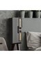 Modern Tufted Black Metal Sconce E27 Wall Lamp 8X15X50 cm Living Room Lighting - 2