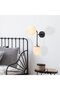 Stylish Metal Body Sconce with Fuzzy Black Finish, E14 Compatible for Living Room and Entrance - 3