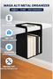 Desk Organizer, Metal Black Desk Organizer, Office Desk Organizer, under Desk Shelf, Bookshelf - 2