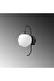 Black Sconce Wall Lamp with Fuzz E14 Compatible 15X27X36 cm Living Room Lighting - 4