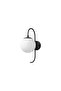 Black Sconce Wall Lamp with Fuzz E14 Compatible 15X27X36 cm Living Room Lighting