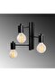 Black Metal Sconce with Tufts E27 Wall Lamp 40X26X30 cm Living Room Lighting - 3