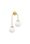 Shiny Gold Glass Sconce Wall Lamp E14 Compatible 30X24X55 cm Bedroom and Living Room