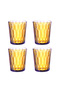 Almera 4-Piece Glass Water Glass Set Amber
