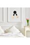 Black Metal Sconce with Fuzz E27 Compatible 14X12X20 cm Living Room Wall Lighting - 2