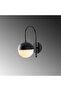 Black Sconce Wall Lamp with Fuzz E27 Compatible 15X25X30 cm Living Room Lighting - 3