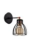 Black Metal Sconce with Tufts E27 Wall Lamp 15X20X24 cm Living Room Lighting - 4