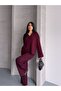 Polo Yaka Corded Fabric Bottom-Top Knitwear Set - 6