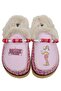 Women's Vegan Leather Pink Plush-Lined Slippers - Warner Bros Pink Leopard Lola Bunny Design - 2