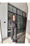 Yani Slit Ribbed Knitwear Set Anthracite - 2