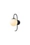 Black Sconce Wall Lamp with Fuzz E14 Compatible 15X27X36 cm Living Room Lighting - 5