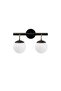 Black Sconce Wall Lamp with Tufts E27 Compatible 41X20X28 cm Bedroom and Living Room Lighting