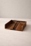 Wooden Napkin Holder with Metal Detail – Modern Countertop & Tabletop - 2