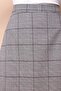 High Waist Lightweight Stretch Fabric Fabric Knee Length Bell Skirt-Grey Checkered - 5