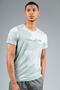 Regular Men's Crew Neck Light Green Melange T-Shirt - 5