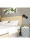 Black Metal Sconce with Fuzz E14 Socket 15X23X25 cm Bedroom Wall Lamp - 3