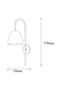 Black Metal Sconce with Tufts E27 Wall Lamp 24X16X57 cm Living Room Lighting - 6