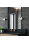 Black Metal Sconce Wall Lamp with Tufts E14 15X28X43 cm Living Room Lighting - 3