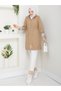 Trench Coat with Inner Detail Stripes K Hooded Elastic Waist Mde905010 - 4