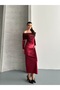 Women's Madonna Collar Sequin Detail Stylish Evening Dress - 2