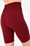 Biker Women's Burgundy Shorts - 6