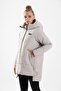 Oversized Women's Hooded Stone- Coat - 4