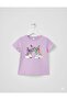 Children's Mix B Printed Cotton Crew Neck Lilac Tshirt - 2